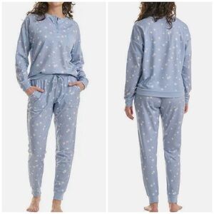 NWT Splendid Blue Star Print Women’s Top and Jogger Sweatpants Loungewear Sz 2X